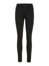 Vero Moda Damen Jeans-Hose VmSeven Shape normaler Bund Slim-Fit schwarz