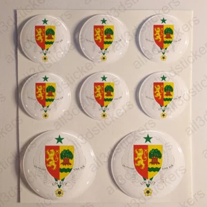 Stickers Senegal Coat of Arms Gel Domed Resin 3D Senegal Vinyl Sticker Decals - Bild 1 von 1