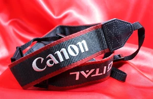 Canon EOS Digital Camera Neck Shoulder Strap Gray / White - Genuine From Japan - Picture 1 of 10