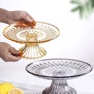 Round Cake Stand Rustic Cupcake Serving Tray Safe Serving Plates Party Decors - Picture 1 of 14