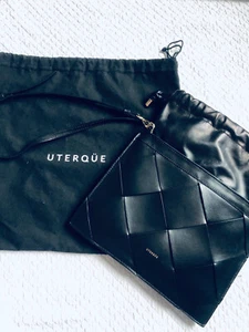 Bolso de mano Uterqüe cuero negro fantástico estado usado. was 159 euros - Imagen 1 de 10