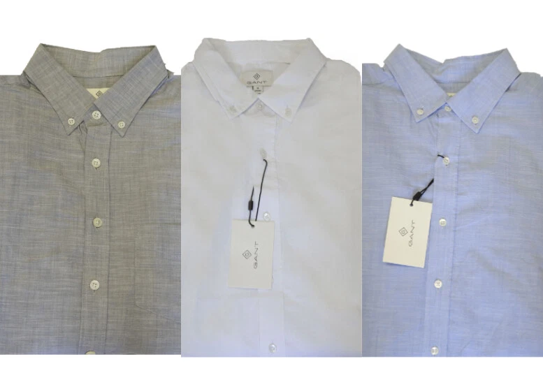 GANT DIAMOND G Para hombres Ajustado Cambray Botón 384412 Talla M $155 Foto 1 de 1