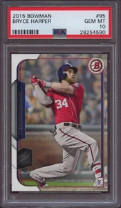 2015 Bowman 95 Bryce Harper PSA 10 Gem Mint - Picture 1 of 12