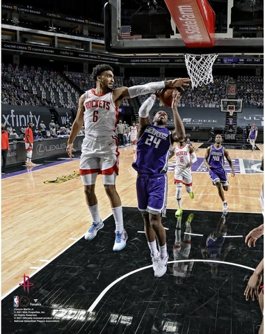 Kenyon Martin Jr. Houston Rockets Unsigned Dribbling InPhoto Cover