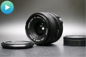 🎦VIDEO👀 [MINT] Canon New FD NFD 28mm f2.8 MF Wide Angle Camera Lens From JAPAN - Picture 1 of 15