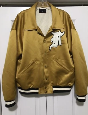 Куртка тренерская Fear Of God мужская L пятая коллекция золото нейлон атласная FOG Varsity - Изображение 1 из 4
