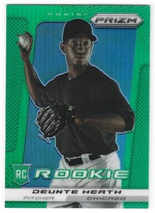 DEUNTE HEATH 2013 PANINI PRIZM GREEN PRIZM ROOKIE WHITE SOX S4
