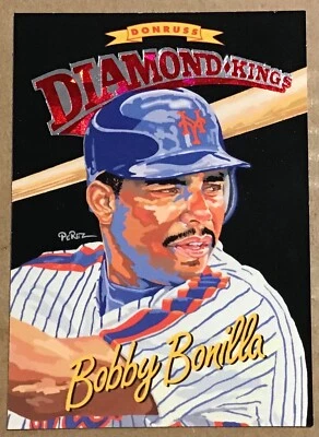 1994 BOBBY BONILLA DONRUSS DIAMOND KINGS INSERT #DK-13 NEW YORK METS - Image 1 of 2