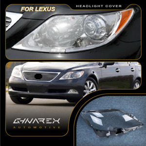 For Lexus LS LS460 2007-2010 Headlight Lens Replacement Cover LEFT+RIGHT