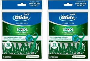 Oral-B Complete Glide Floss Picks, Scope Outlast, 75-ct (Pack of 2) - Picture 1 of 6