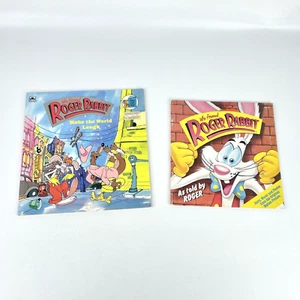 Lot of 2 Who Framed Roger Rabbit Paperback Books Make the World Laugh Told By - Picture 1 of 23