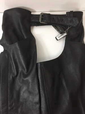 Z1R [2815-0101] Mujer Sabot Negro Cuero Chaps 3X-Grande  Foto 1 de 4