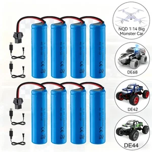 1200mAh 3.7V Lipo Battery SM Plug for DE45 DE42 Remote Control Car Vehicle Boat - Foto 1 di 37