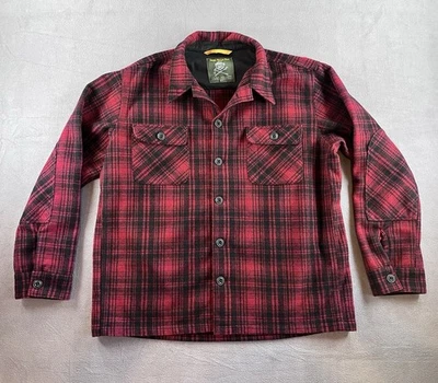 Prometheus Design Werx Men's XL DRB Woodsman Shirt - Red Black Plaid PDW USA - Image 1 of 4