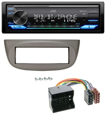 JVC Bluetooth DAB USB MP3 Autoradio für Renault Twingo 07-14 beige-grau - Bild 1 von 4