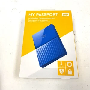 Sealed WD Western Digital 1TB Blue My Passport Portable External Hard Drive - Picture 1 of 6