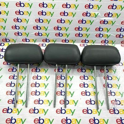 01-06 Acura MDX 03-08 Honda Pilot Rear Seat Headrests Row Leather Gray 3167 - Image 1 of 4