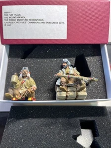 ¡Nuevo! Figuras John Jenkins WSP-51 comerciante de pieles JJ Designs Rendezvous Chuckles & Sam - Imagen 1 de 3