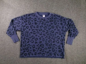 Sweet Treasures Sweatshirt Damen Extra Small Blau Leopard Oversized Lounge Day - Bild 1 von 9