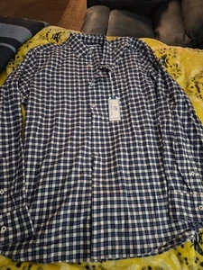 Neu mit Etikett Southern Tide kariertes Sporthemd klassische Passform Knopfleiste blau Herren Medium - Bild 1 von 4