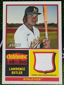 Lawrence Butler 2025 Topps Heritage Clubhouse Collection Relic Game Used A's - Picture 1 of 2