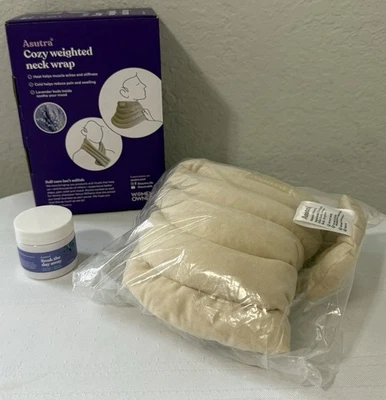 ASUTRA Cozy Weighted Neck Wrap Lavender Scent Heat/Cold Therapy Champagne Color - Image 1 of 4