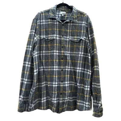 Camisa Sonoma Manga Larga Botón Frontal Gris Rayas Algodón Para Hombre 2XLT (Alto) Top Foto 1 de 4