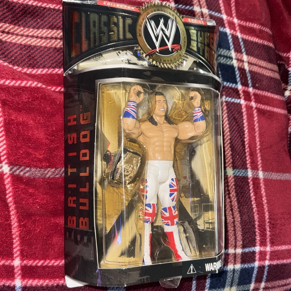 FIGURA BULLDOG BRITÁNICO SERIE 7 SUPERESTRELLAS CLÁSICAS DE LA WWE JAKKS PACIFIC NUEVO Foto 1 de 3