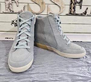 Sorel Keilabsatz Spitze hellblau Leder Stiefeletten Größe 7,5 - Bild 1 von 16