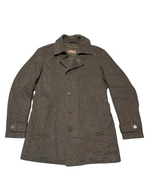 Hugo Boss Car Coat Mens US 44R  Black Lantow Wool Cashmere Blend Dress Overcoat - Image 1 of 4