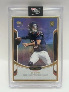 2024 Topps Now Rookie Campaign QB Caleb Williams RC Blue 24/75 Gold Framed - Picture 1 of 2
