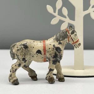 BRITAINS 3.5" WHITE DRAFT HORSE 1930s Cold-Painted LEAD METAL Farm Animal Figure - Picture 1 of 21