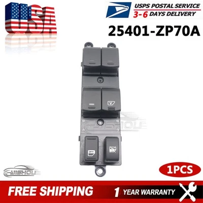 Interruptor de ventana eléctrica delantero izquierdo para camioneta Nissan Frontier Xterra 07-19 doble cabina Foto 1 de 4