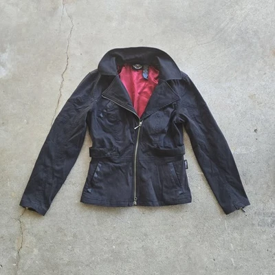 Chaqueta Blazer De Colección Harley Davidson Y2K Cremallera Completa Gótica Tribal Emo Para Mujer’s M Foto 1 de 4