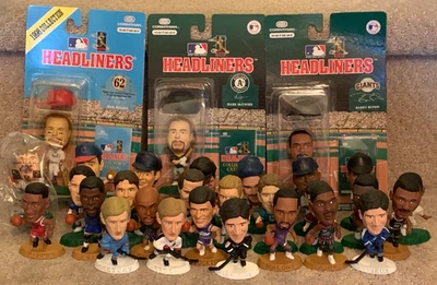 Lote de 29 cabezas de cartel Corinthian de colección, MLB, NFL, NBA, NHL, sueltas y nuevas en paquete Foto 1 de 4