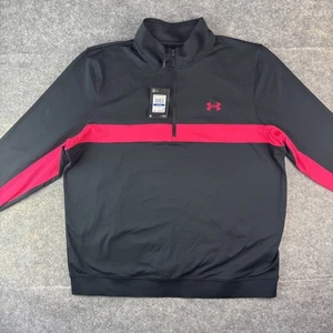 Under Armour Golf Pullover Herren XL Midlayer 1/2 Zip Storm Tech NEU schwarz pink - Bild 1 von 12