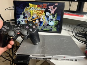 Sony Playstation 2 Slim SCPH-79001 Console Bundle - Satin Silver Tested Nice