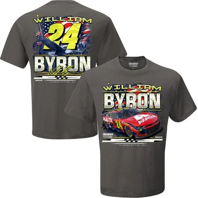 Camiseta gris William Byron 2025 Axalta Patriotic Eagle 2 puntos - exclusiva Foto 1 de 3