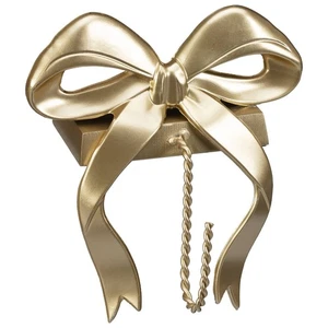 Nordic Glow Gold Bow Stocking Holder Hang Your Christmas Stocking In Style - Picture 1 of 7