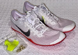 NIKE Mamba V White Black Pink Distance Steeplechase Track Spikes Cleats Men 12.5 - Picture 1 of 9