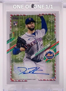 2021 Topps Holiday David Peterson RC Autograph Card #WHA-DP Gold Metallic 1/1 💫