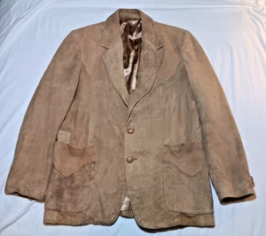Vintage Robert Lewis Kenny Rogers Kirk's Suede Life Jacket Coat 42 Western - Picture 1 of 12