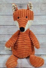 Jellycat Cordy Roy Plush Fox Stuffed Animal Beanbag Toy Orange Corduroy 16"