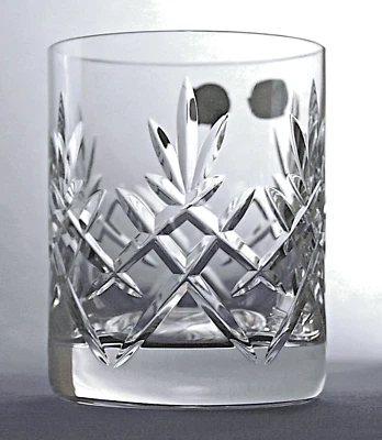 BOHEMIA CRYSTAL - NOCTURN PATTERN - LARGE WHISKY DOF TUMBLER (320ml) 9.8cm