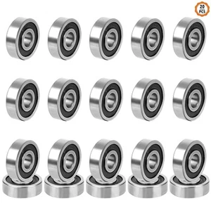 20Pcs 625-2RS 5x16x5mm Deep Groove Ball Bearing Double Sealed Bearings ABEC-3 - Picture 1 of 6