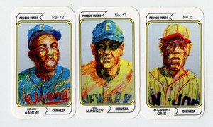 #2200090 HENRY AARON BIZ MACKEY ALEJANDRO OMS Mexican Beer Negro Card Lot