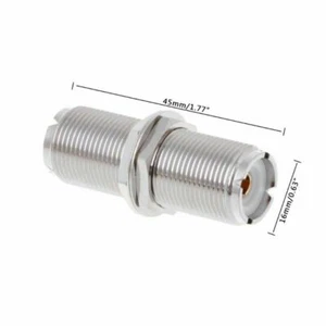 Antenne Verbinder Kupplung 2X (UHF SO239) Buchse auf PL (UHF) Buchse Adapter RF - Bild 1 von 11