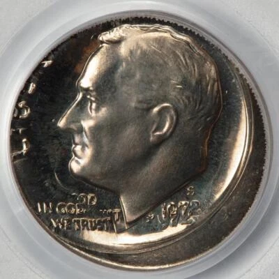 1972 S PCGS PR66 Double Struck Both Off Center PROOF Dime Mint Error Eye Appeal - Image 1 of 4