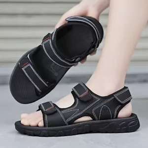 Herrenmode Open-Toed Atmungsaktive Sandalen bequem rutschfest robuste Schuhe - Bild 1 von 14