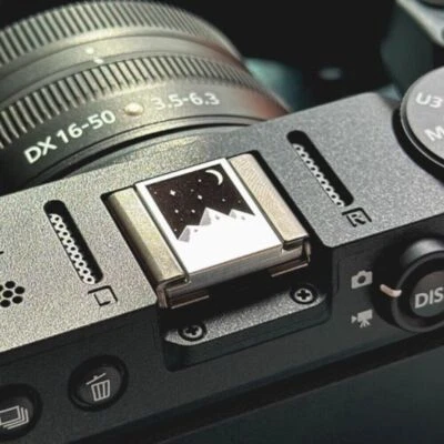 Hot Shoe Cover Cap Mountain Star Shutter Button For Sony Canon Fuji Nikon Leica - Image 1 of 4